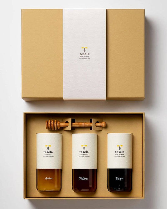 TESELA Premium Gift Box Raw Honey - 3x320g